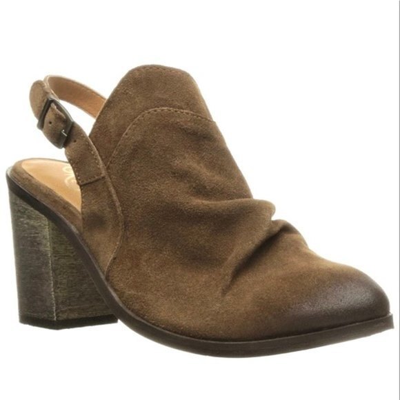 Naughty Monkey Suede Slingback Mules Heels Sz 9.5 NWoB - Picture 1 of 10